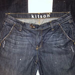 Kitson hug me paint spatter jeans 30